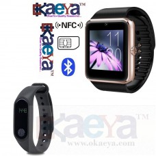 OkaeYa GT08 Smart Watch with Camera Sport Pedometer SIM TF Card support With Intelligence fitness Band.